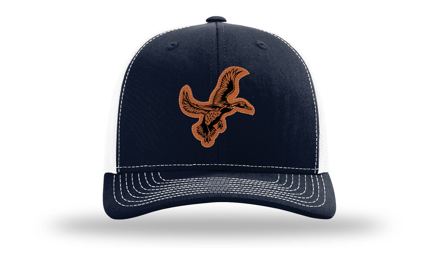 Duck Leather Patch Richardson 112 Hat-Navy / White