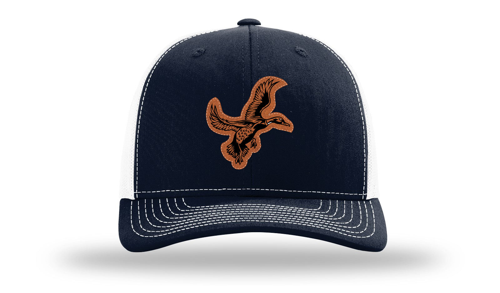 Duck Leather Patch Richardson 112 Hat-Navy / White