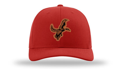 Duck Leather Patch Richardson 112 Hat-Red