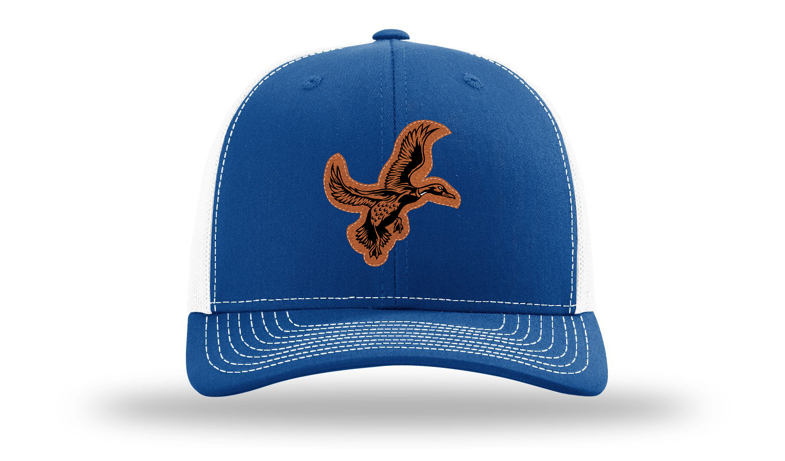Duck Leather Patch Richardson 112 Hat-Royal / White
