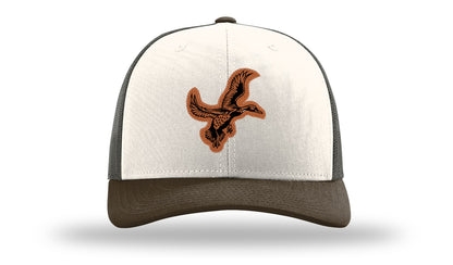 Duck Leather Patch Richardson 112 Hat-Cream / Gray Brown / Brown