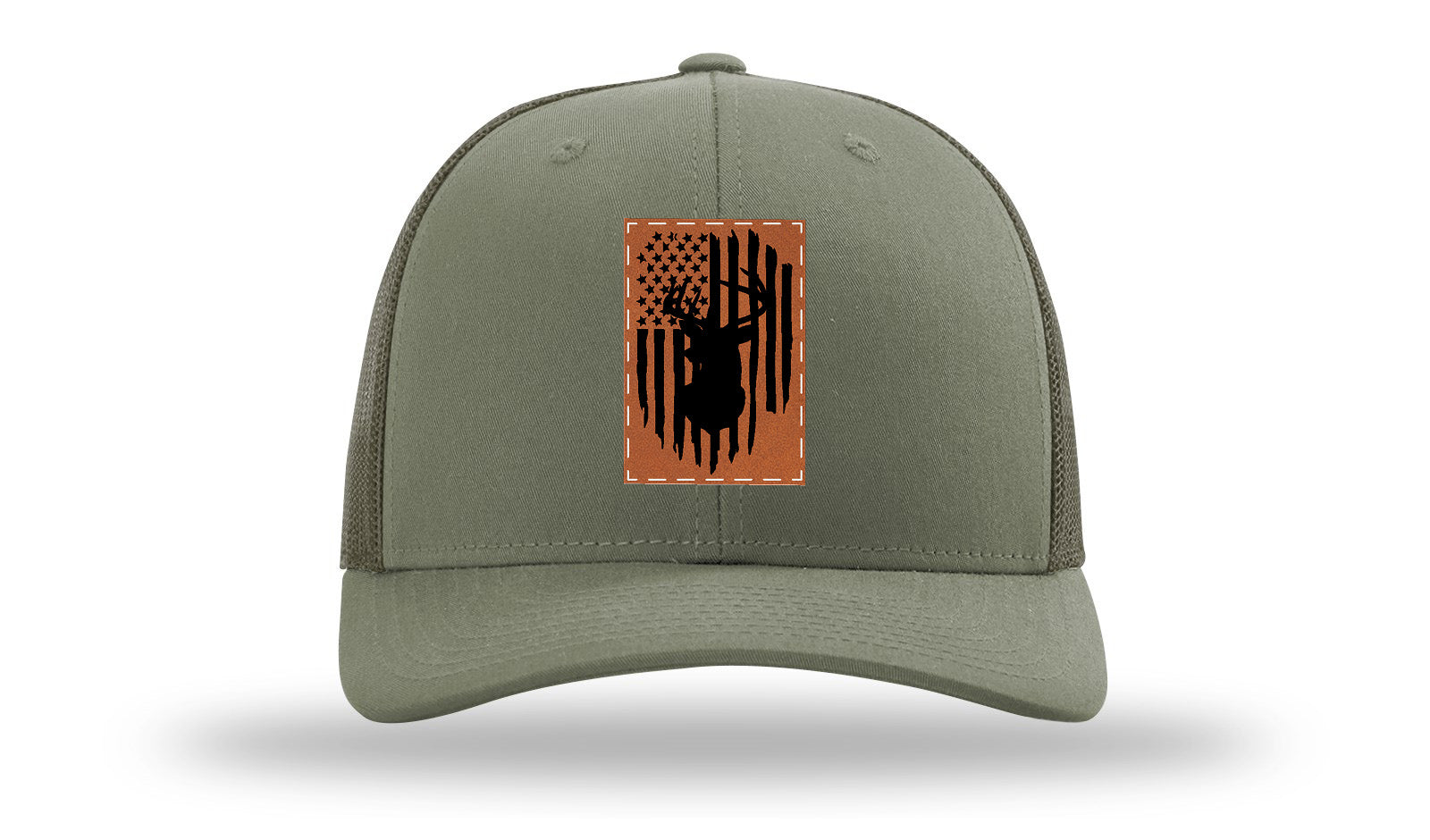 Buck Flag Leather Patch Richardson 112 Hat-Loden