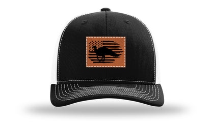 Turkey Flag Leather Patch Richardson 112 Hat-Black / White