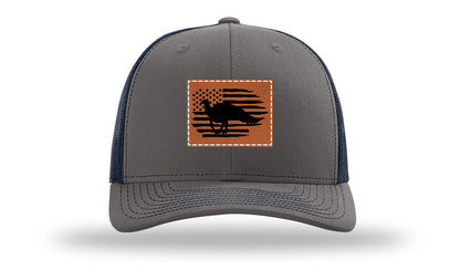 Turkey Flag Leather Patch Richardson 112 Hat-Charcoal / Navy