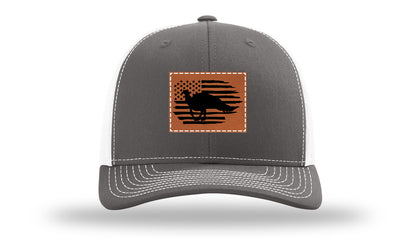 Turkey Flag Leather Patch Richardson 112 Hat-Charcoal / White