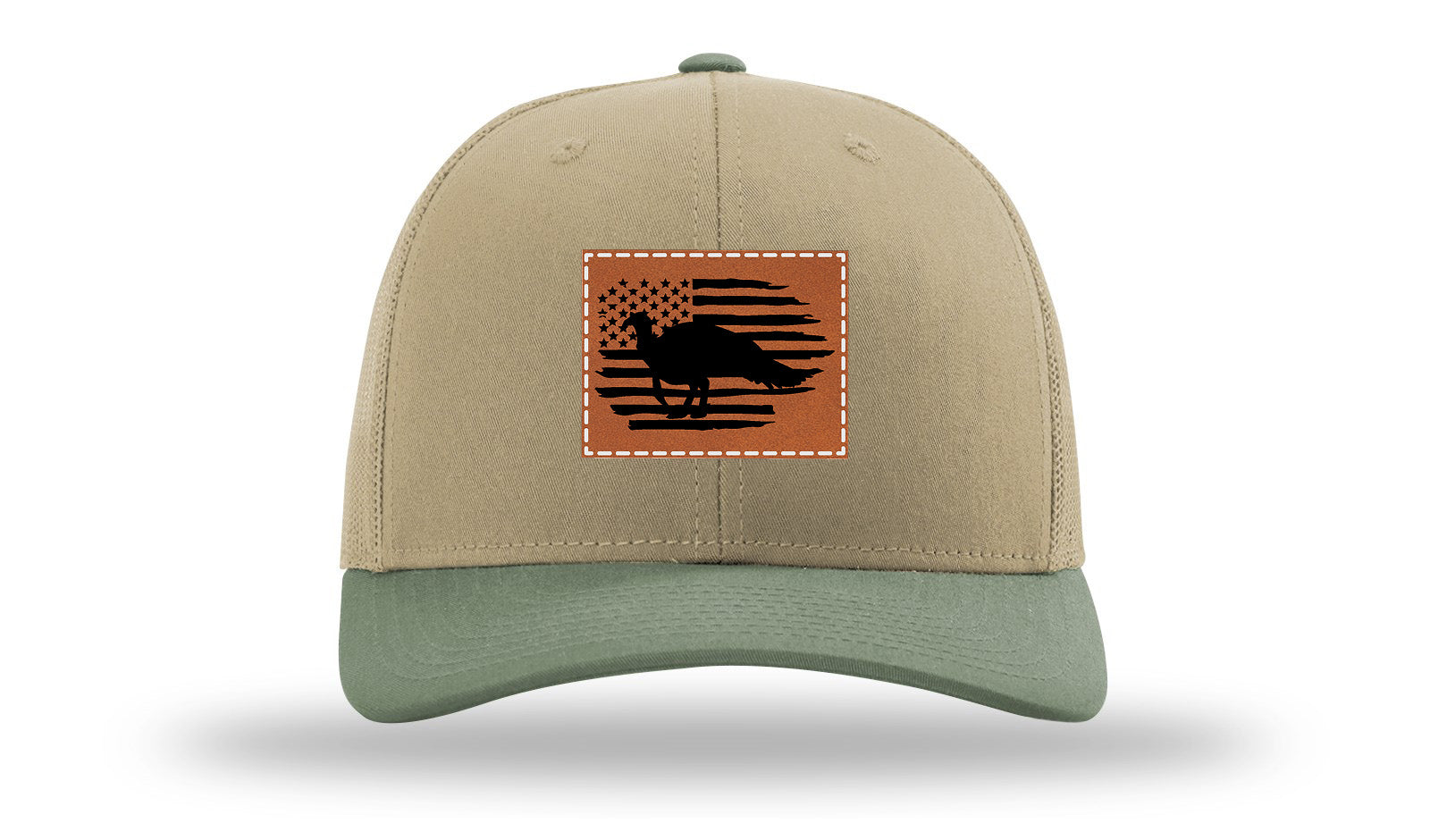 Turkey Flag Leather Patch Richardson 112 Hat-Khaki / Loden - CMB