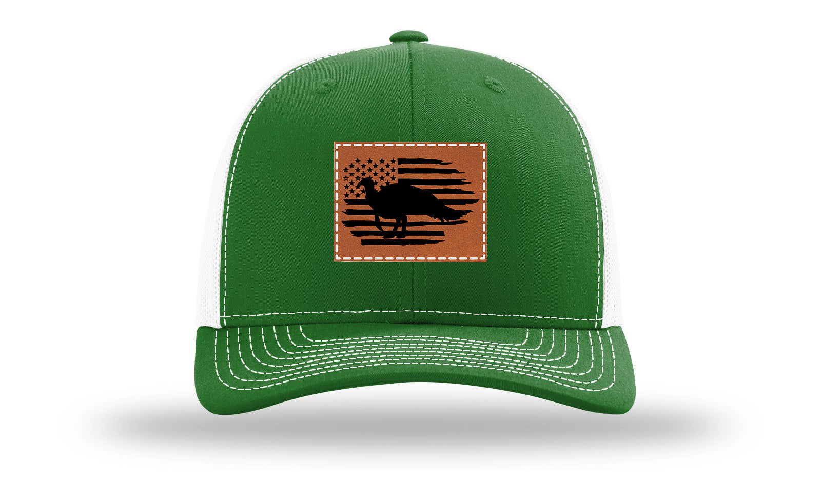 Turkey Flag Leather Patch Richardson 112 Hat-Kelly / White