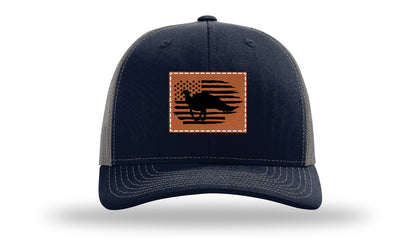 Turkey Flag Leather Patch Richardson 112 Hat-Navy / Charcoal