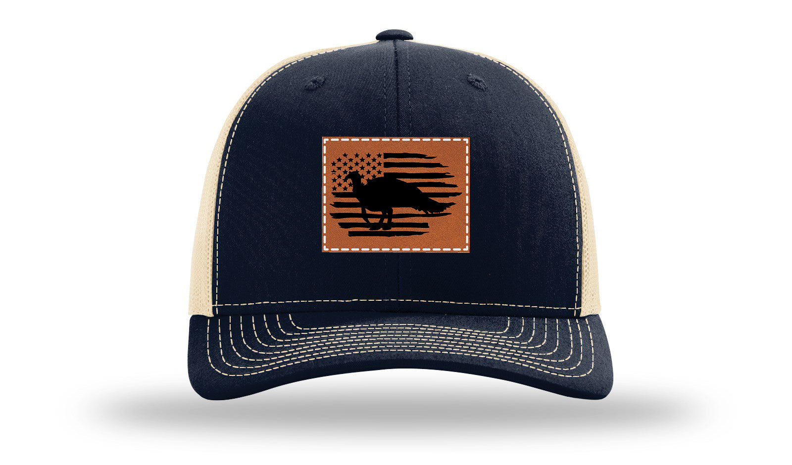 Turkey Flag Leather Patch Richardson 112 Hat-Navy /  Khaki