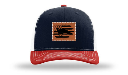Turkey Flag Leather Patch Richardson 112 Hat-Navy / White / Red