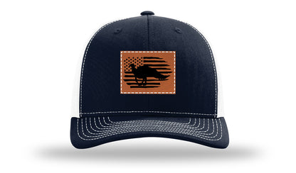 Turkey Flag Leather Patch Richardson 112 Hat-Navy / White