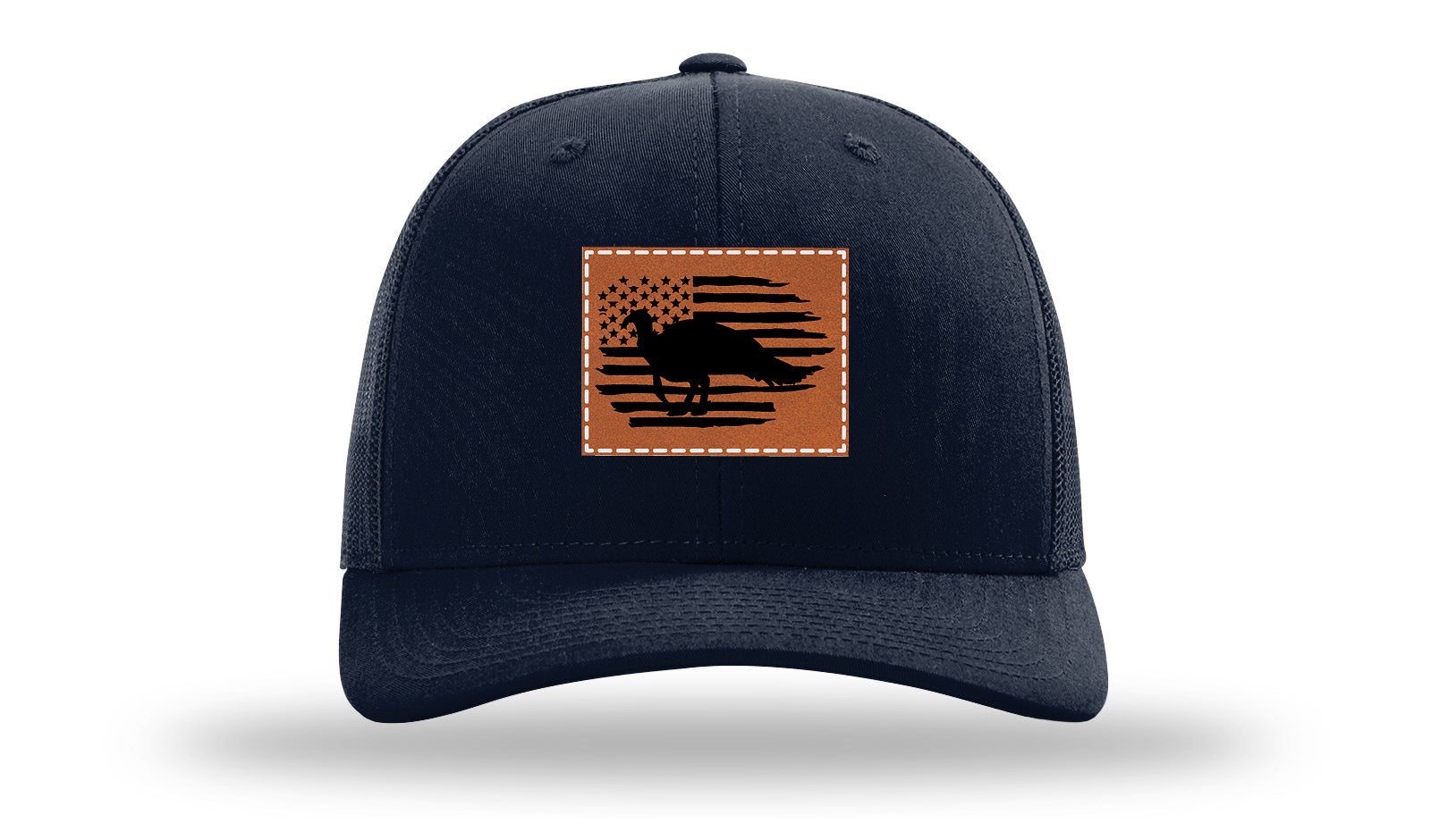 Turkey Flag Leather Patch Richardson 112 Hat-Navy