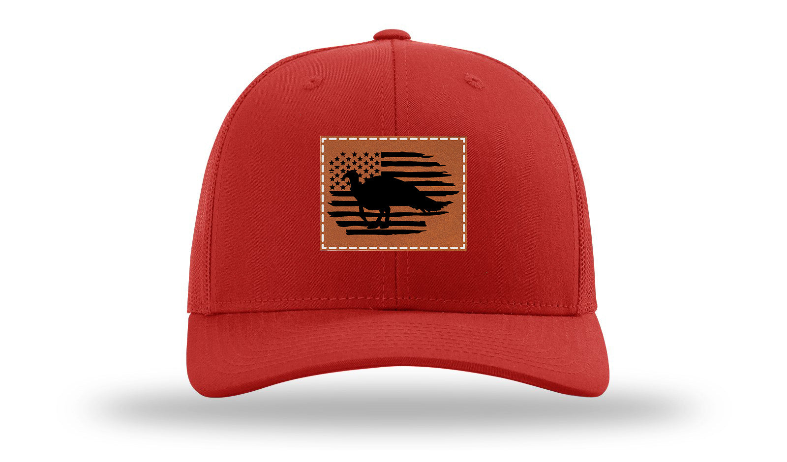 Turkey Flag Leather Patch Richardson 112 Hat-Red