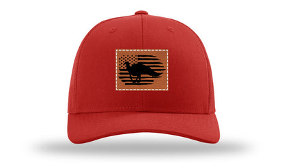 Turkey Flag Leather Patch Richardson 112 Hat-Red