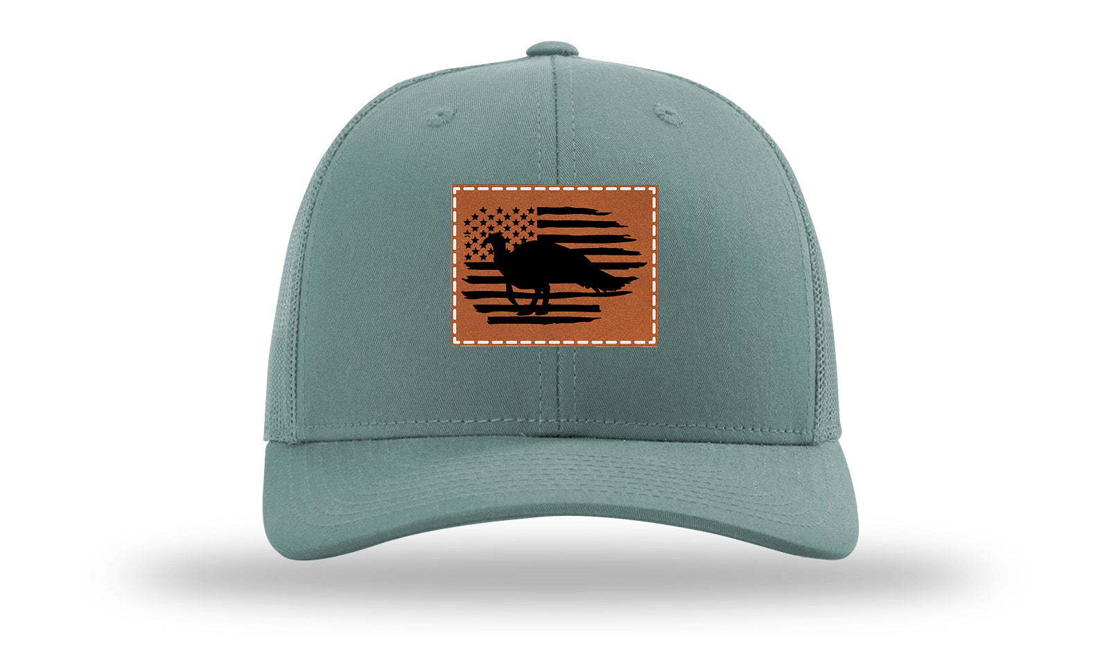 Turkey Flag Leather Patch Richardson 112 Hat-Smoke Blue