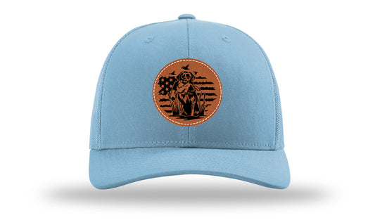Retriever With Duck Leather Patch Richardson 112 Hat-Columbia Blue
