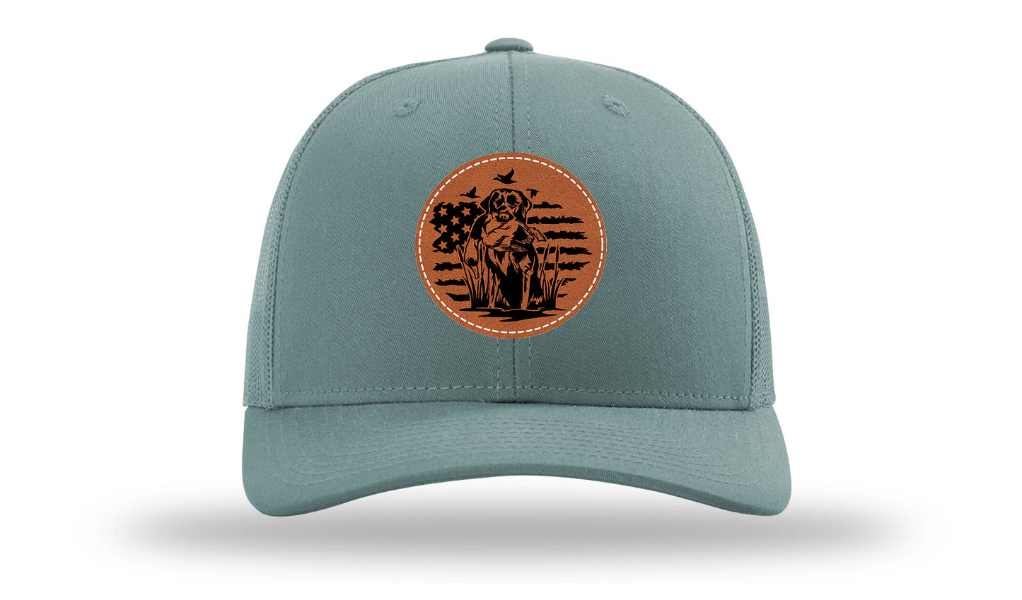 Retriever With Duck Leather Patch Richardson 112 Hat-Smoke Blue