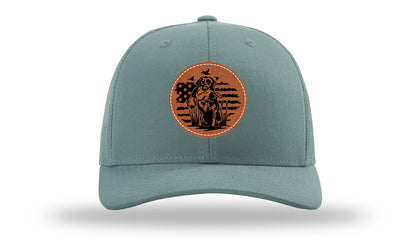 Retriever With Duck Leather Patch Richardson 112 Hat-Smoke Blue