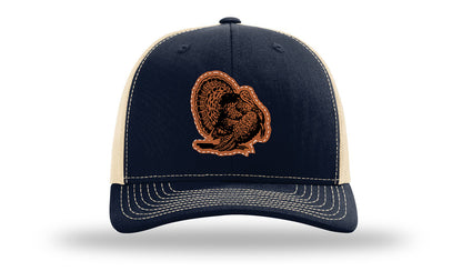 Turkey Strut Leather Patch Richardson 112 Hat-Navy /  Khaki
