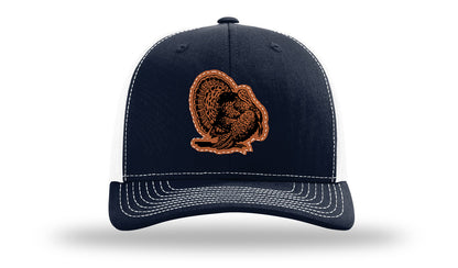 Turkey Strut Leather Patch Richardson 112 Hat-Navy / White