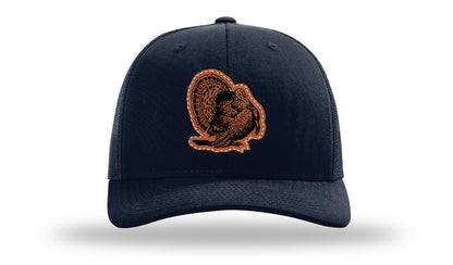 Turkey Strut Leather Patch Richardson 112 Hat-Navy