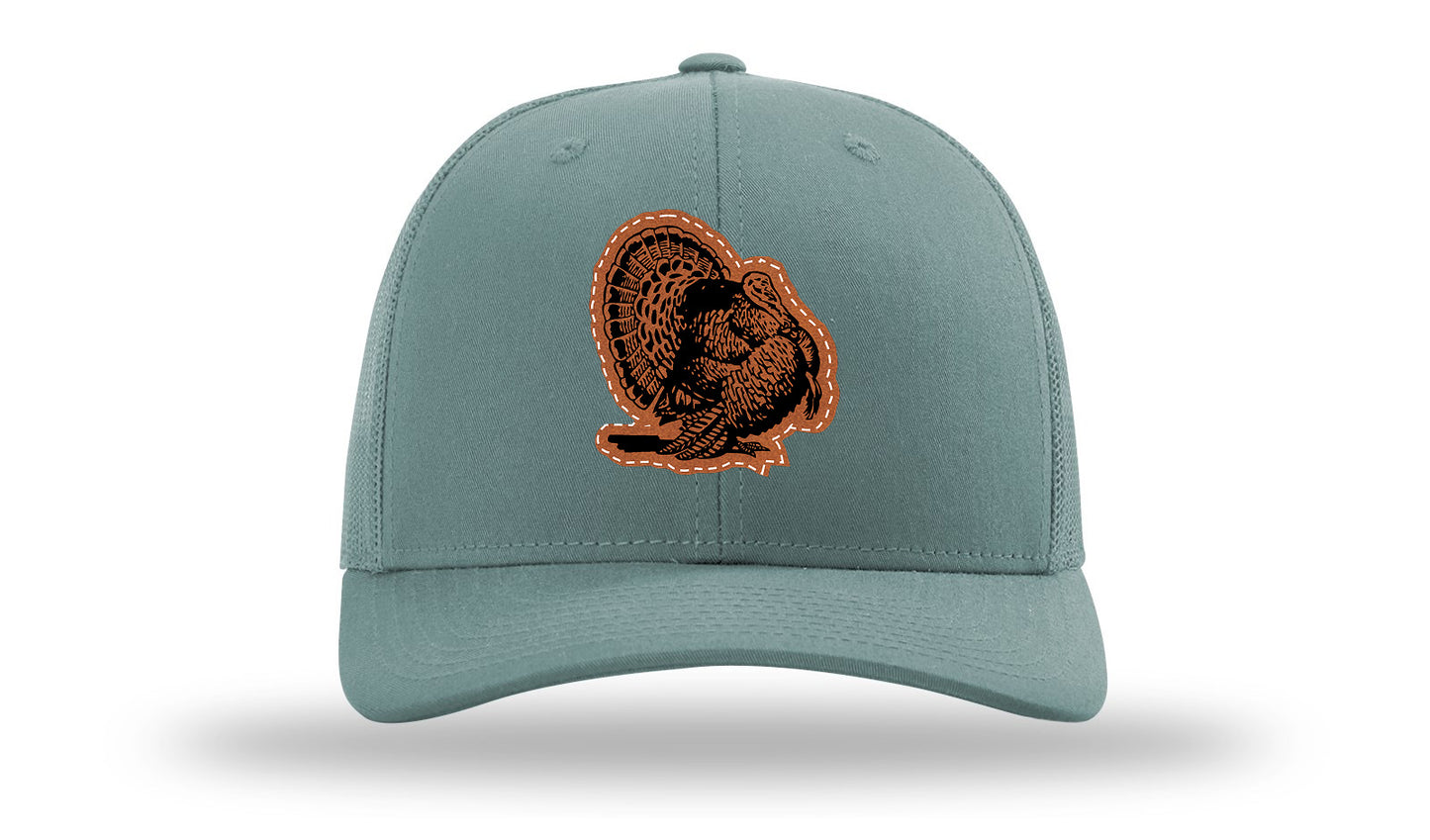 Turkey Strut Leather Patch Richardson 112 Hat-Smoke Blue