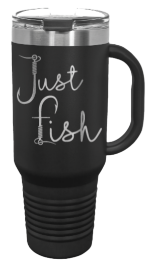 Just Fish 40oz Handle Mug Laser Engraved
