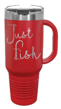Load image into Gallery viewer, Just Fish 40oz Handle Mug Laser Engraved
