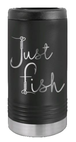 Just Fish Laser Engraved Slim Can Insulated Koosie