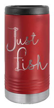 Load image into Gallery viewer, Just Fish Laser Engraved Slim Can Insulated Koosie
