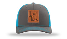 Load image into Gallery viewer, Just Fish Leather Patch Richardson 112 Hat

