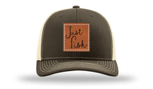 Load image into Gallery viewer, Just Fish Leather Patch Richardson 112 Hat
