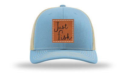 Just Fish Leather Patch Richardson 112 Hat