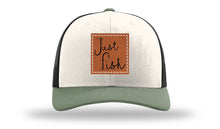 Load image into Gallery viewer, Just Fish Leather Patch Richardson 112 Hat
