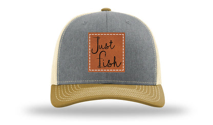 Just Fish Leather Patch Richardson 112 Hat