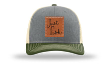 Load image into Gallery viewer, Just Fish Leather Patch Richardson 112 Hat

