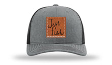 Load image into Gallery viewer, Just Fish Leather Patch Richardson 112 Hat
