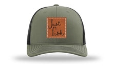 Load image into Gallery viewer, Just Fish Leather Patch Richardson 112 Hat
