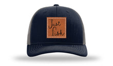 Load image into Gallery viewer, Just Fish Leather Patch Richardson 112 Hat
