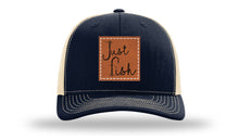 Load image into Gallery viewer, Just Fish Leather Patch Richardson 112 Hat
