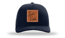 Load image into Gallery viewer, Just Fish Leather Patch Richardson 112 Hat
