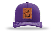 Load image into Gallery viewer, Just Fish Leather Patch Richardson 112 Hat
