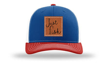 Load image into Gallery viewer, Just Fish Leather Patch Richardson 112 Hat
