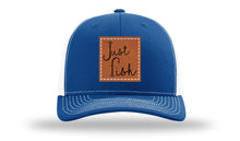 Load image into Gallery viewer, Just Fish Leather Patch Richardson 112 Hat
