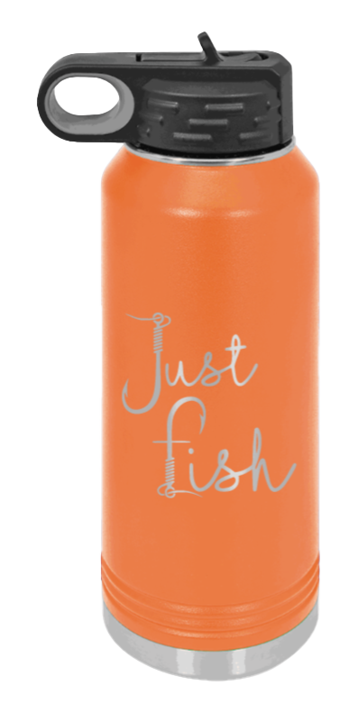 Just Fish - 32oz Water Bottle- Orange