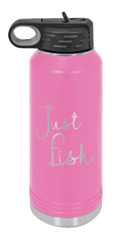 Just Fish - 32oz Water Bottle- Pink