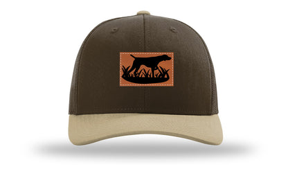 Pointer In Grassline Leather Patch Richardson 112 Hat-Brown / Khaki - CMB