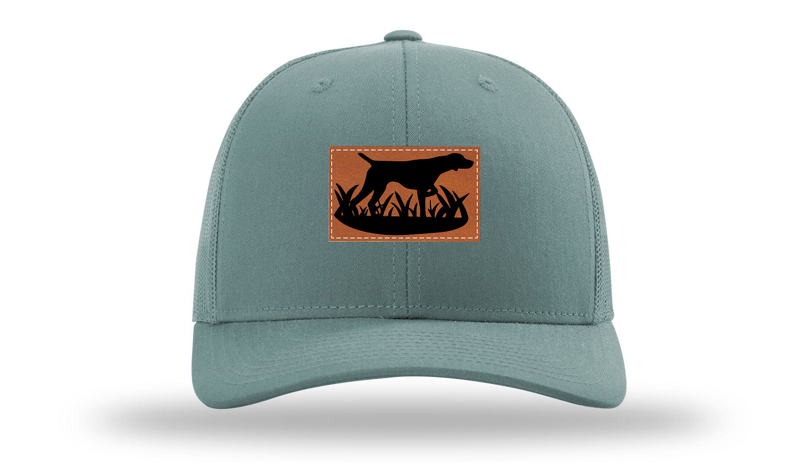 Pointer In Grassline Leather Patch Richardson 112 Hat-Smoke Blue