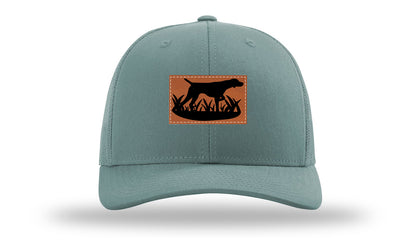 Pointer In Grassline Leather Patch Richardson 112 Hat-Smoke Blue