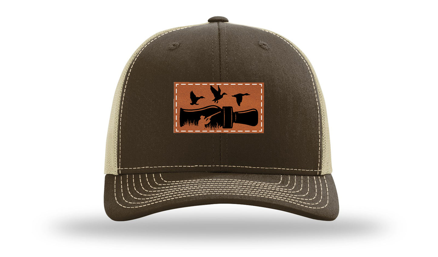 Duck Call Leather Patch Richardson 112 Hat-Brown / Khaki